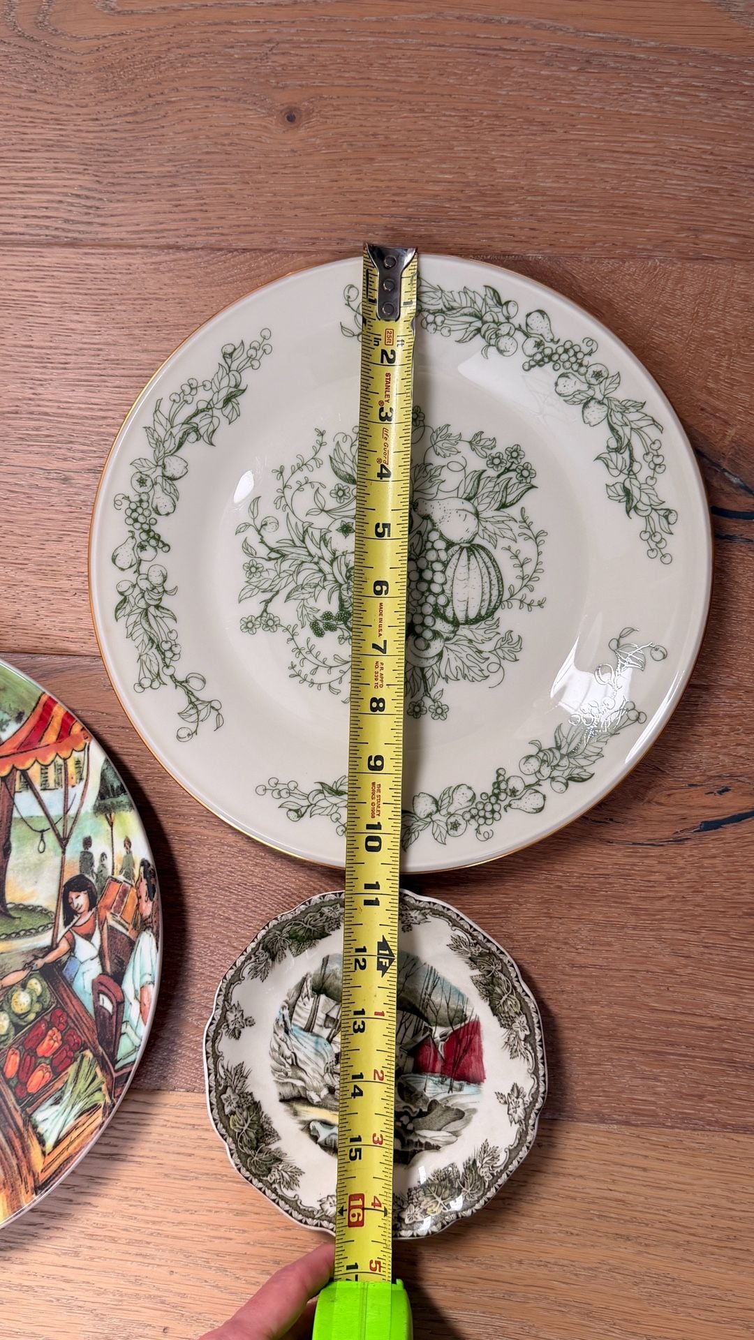 Green plate wall! curated set of 6 green themed plates/green wall decor 10