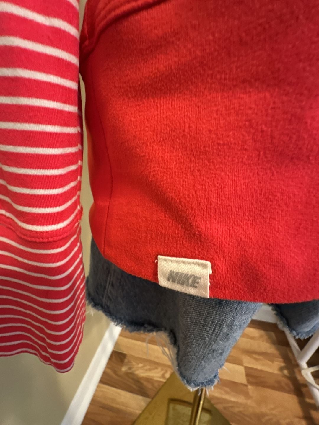 Nike Golf Sport Dri-Fit Pullover Size M Red Striped Long Sleeve 5