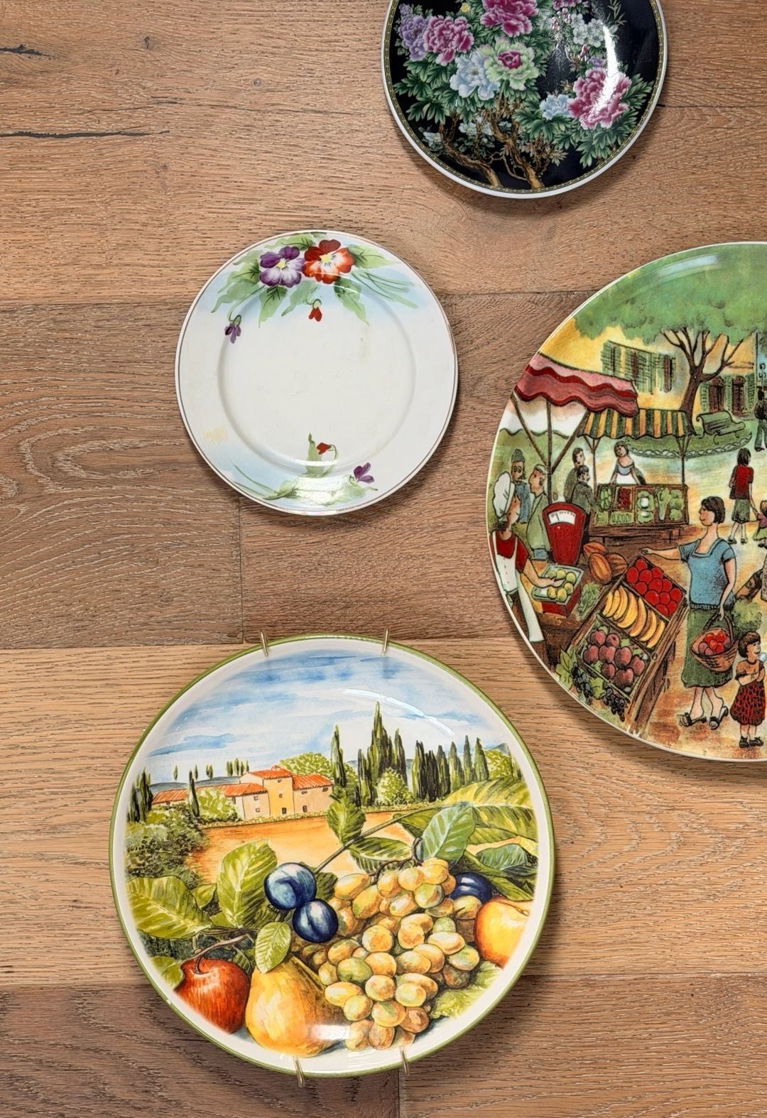 Green plate wall! curated set of 6 green themed plates/green wall decor 2