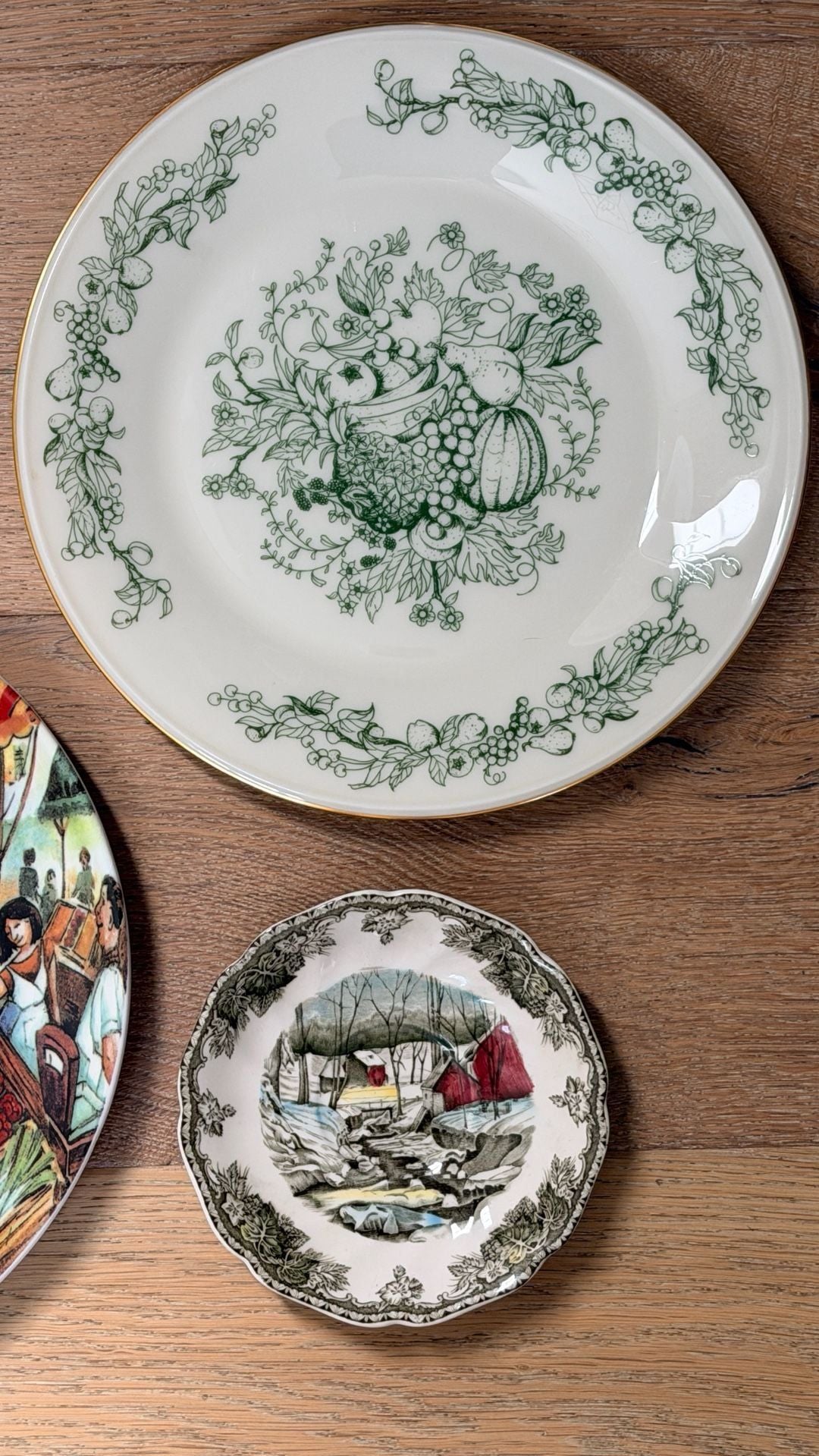 Green plate wall! curated set of 6 green themed plates/green wall decor 4