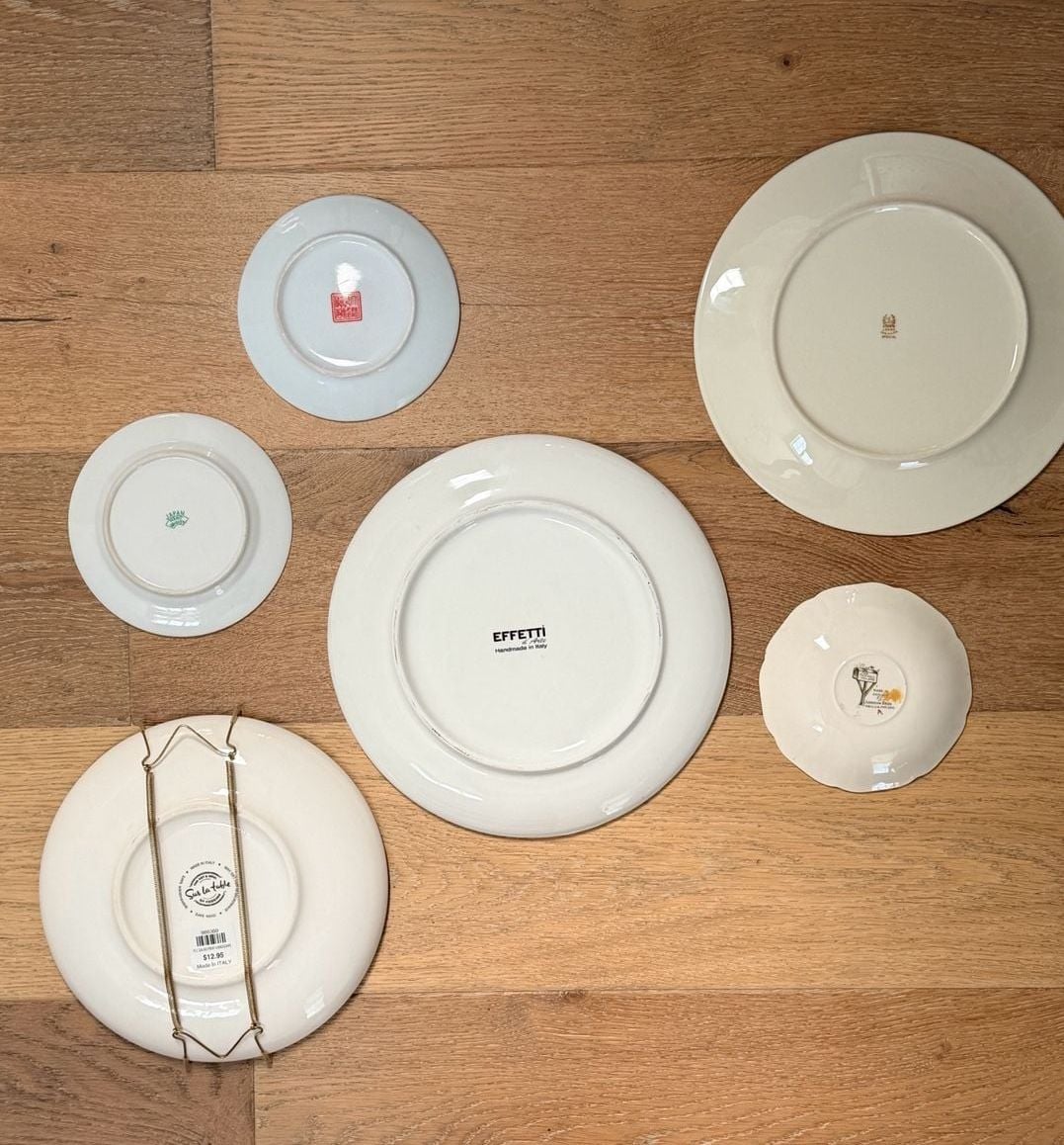 Green plate wall! curated set of 6 green themed plates/green wall decor 5