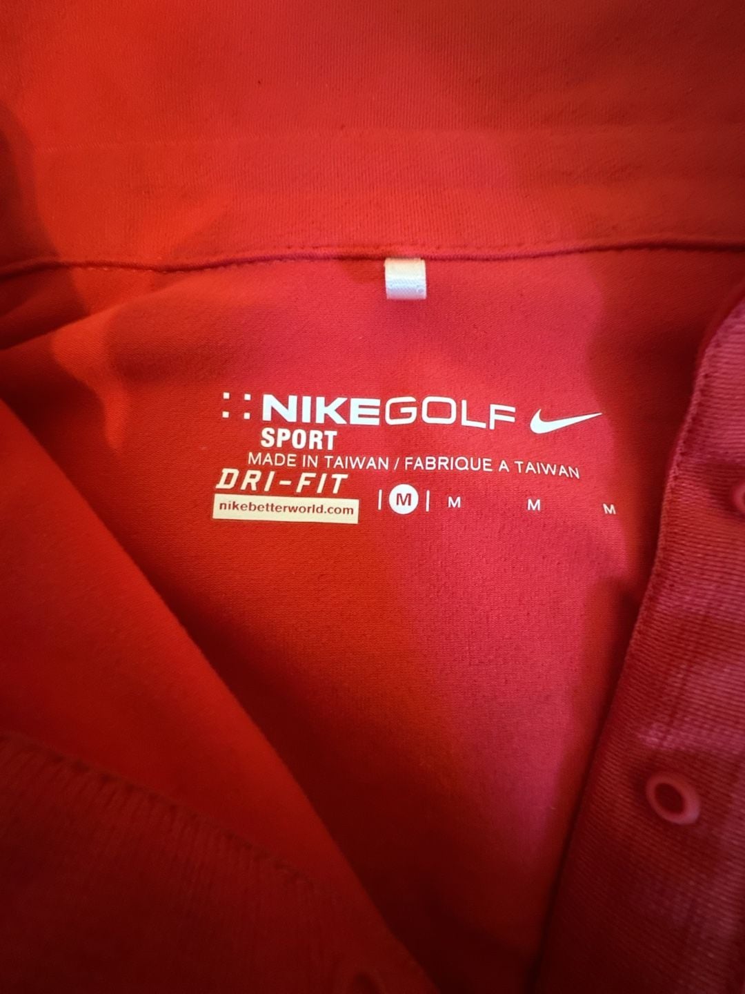 Nike Golf Sport Dri-Fit Pullover Size M Red Striped Long Sleeve 7