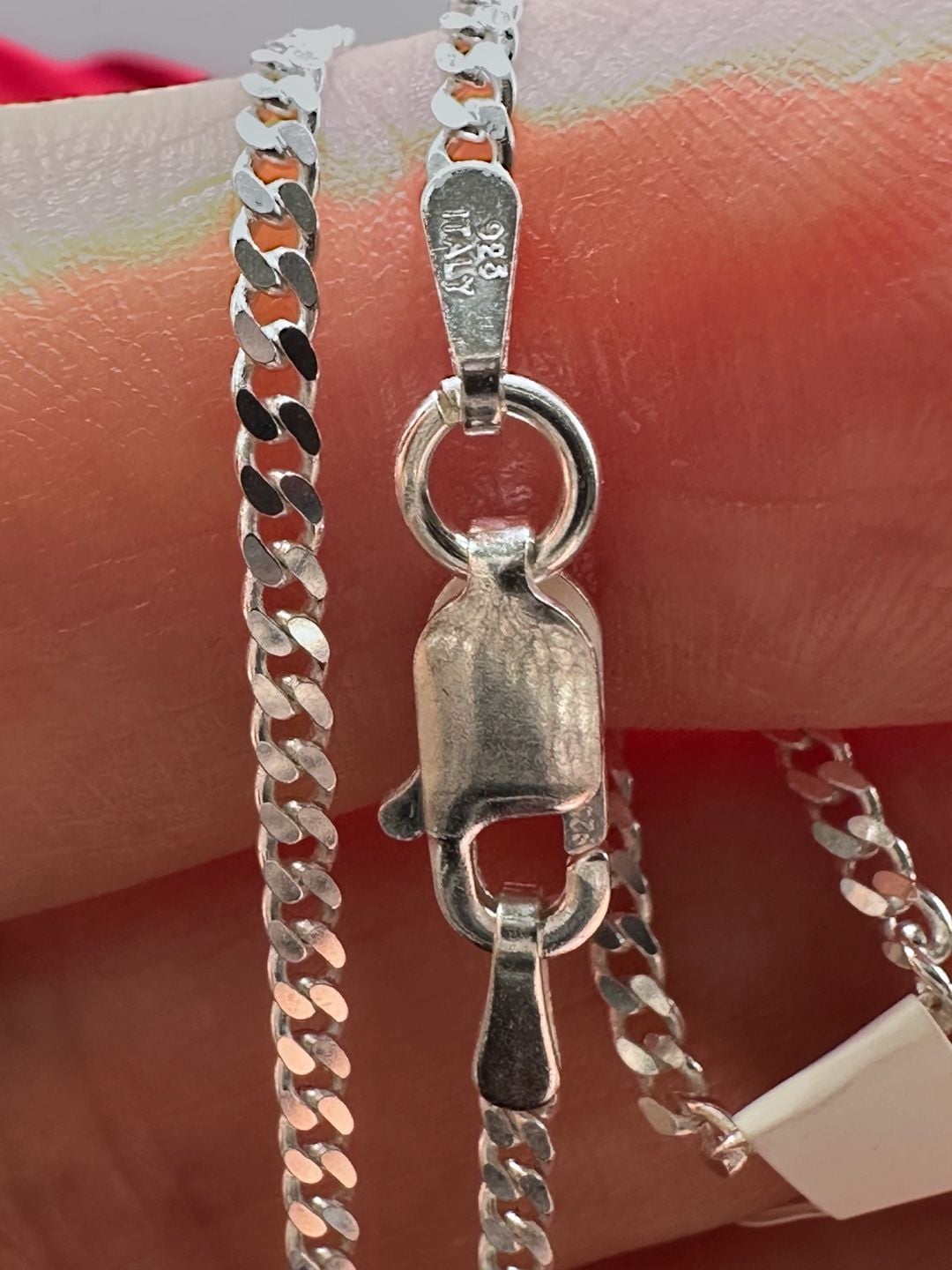 New SOLID Sterling Silver Chain Necklace, stamped Italy 925 3