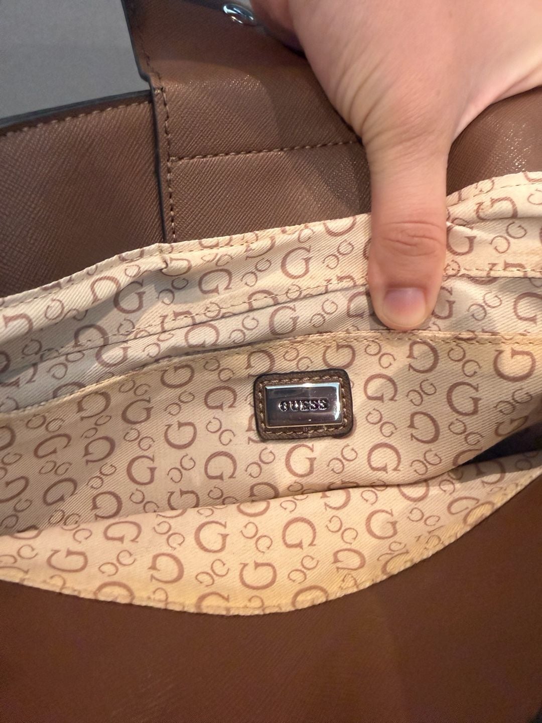 Guess Floral Logo Print Satchel Bag 5