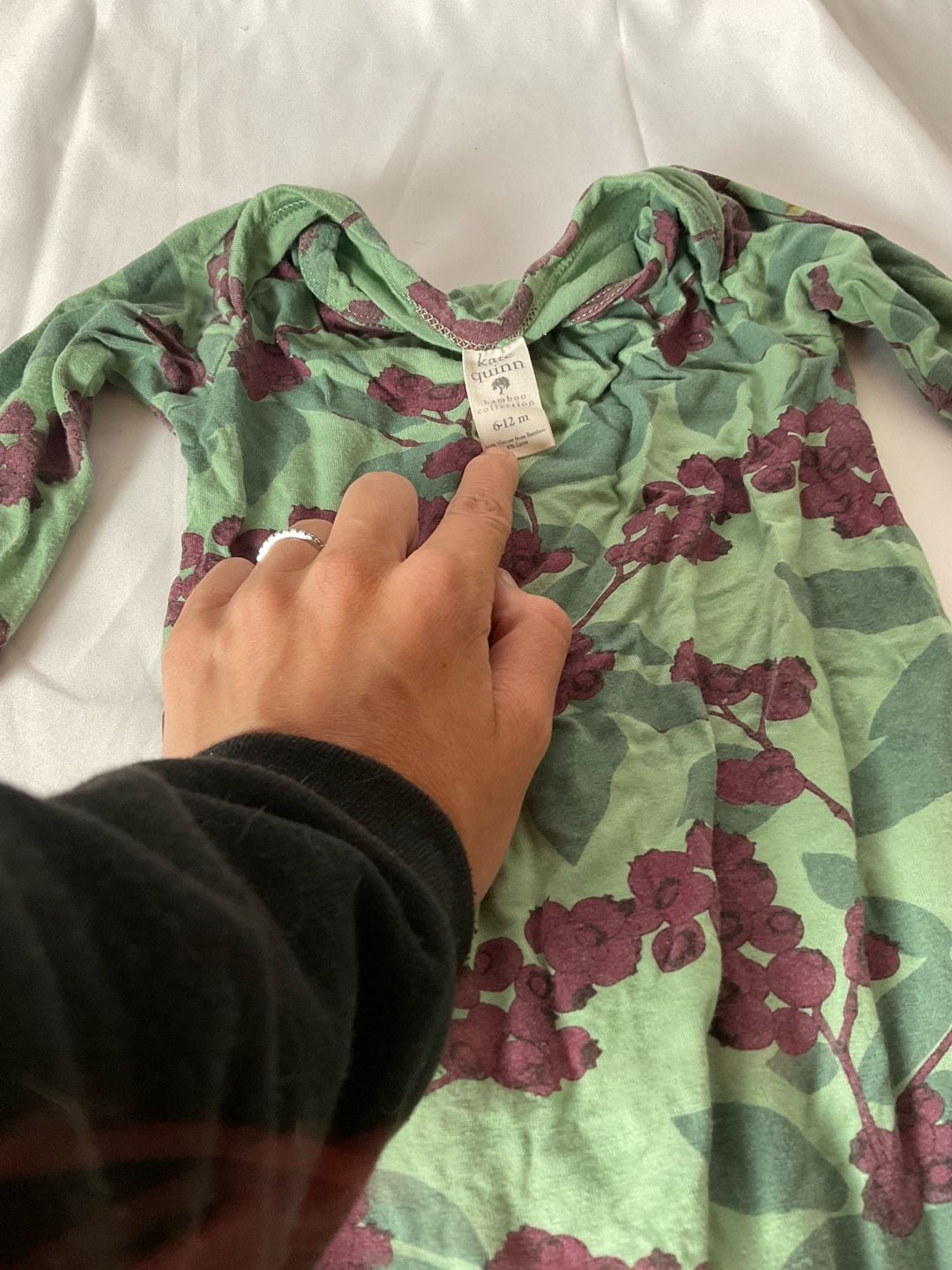 Kate Quinn Romper Size 6-12m Green 3