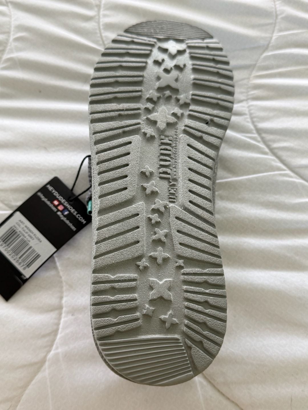 Hey Dude Wendy Flora Size 8 Tulip Grey Slip-On Shoes NWT, no box 5