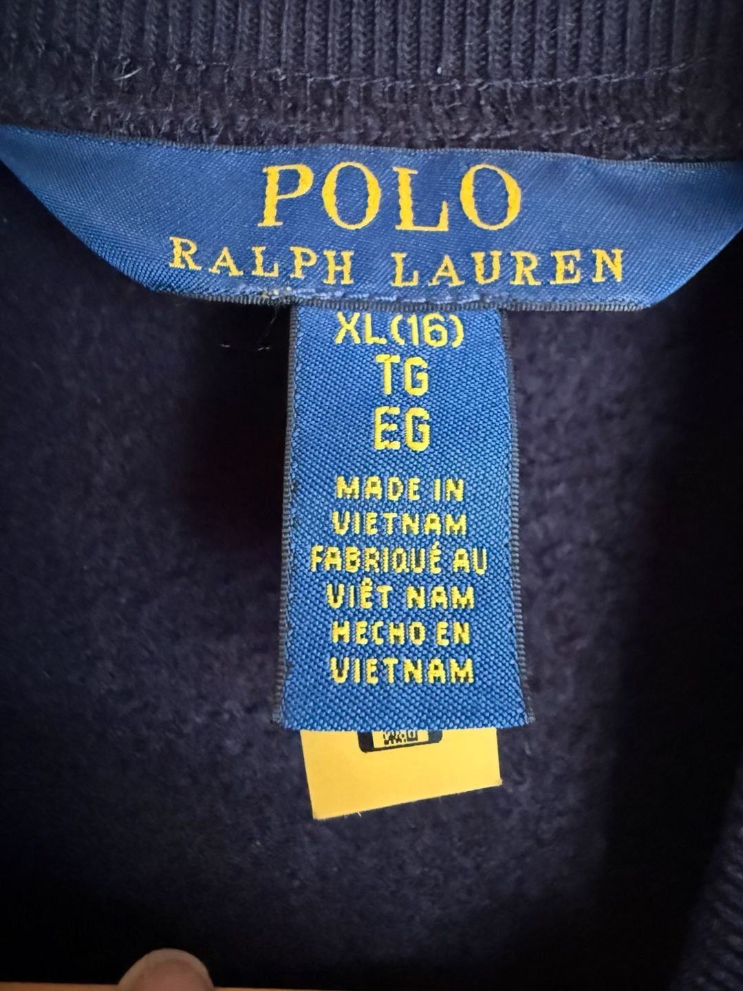 Polo Ralph Lauren Polo Bear Sweatshirt Size XL (16) Navy Blue 4