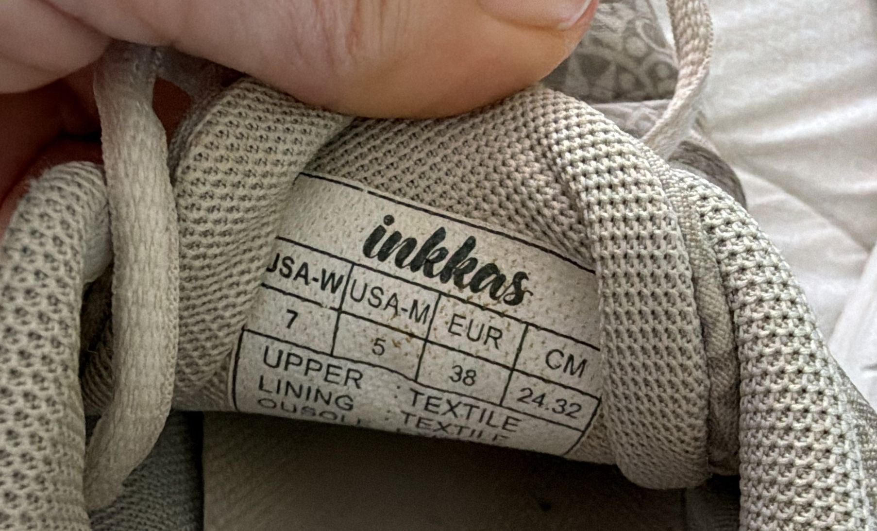 Inkkas Sneakers Size 7 Grey Geometric Print Lace Up Shoes 4