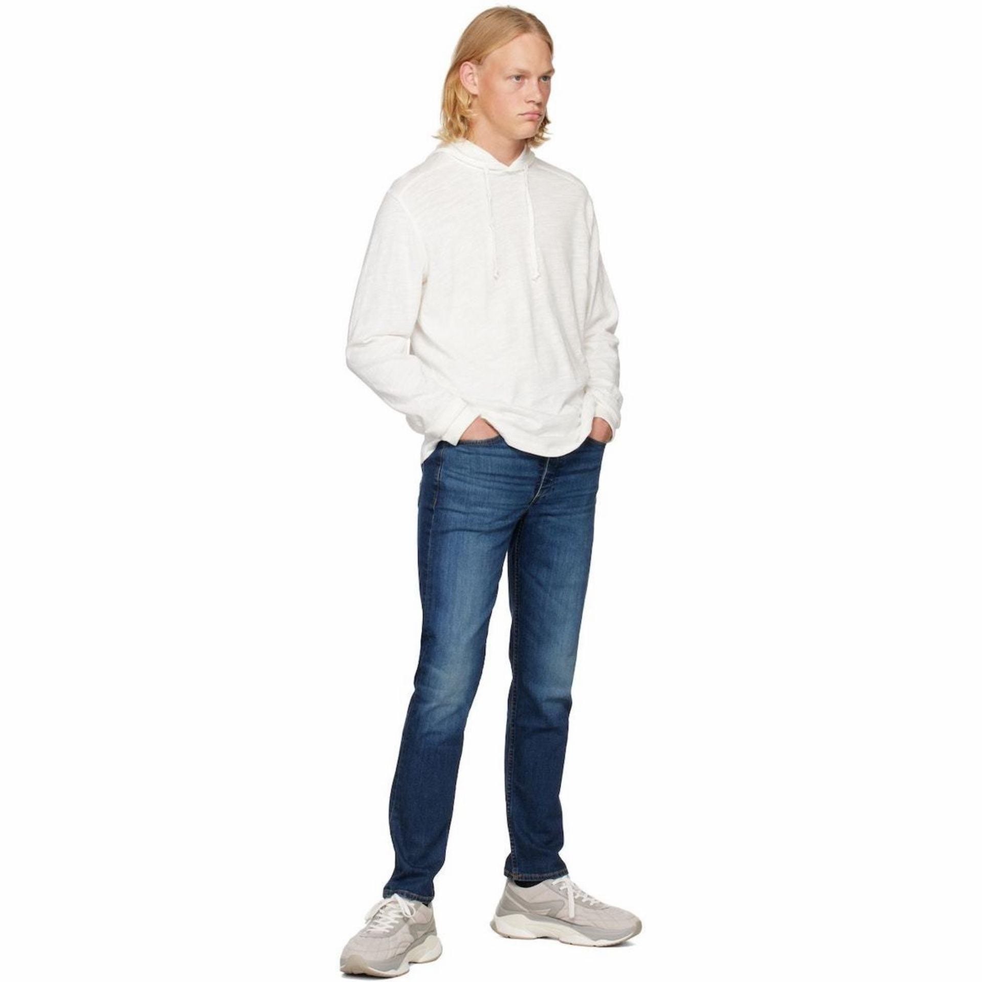 Rag & Bone Classic Flame Hoodie Size S/P White Slub Long Sleeve 3