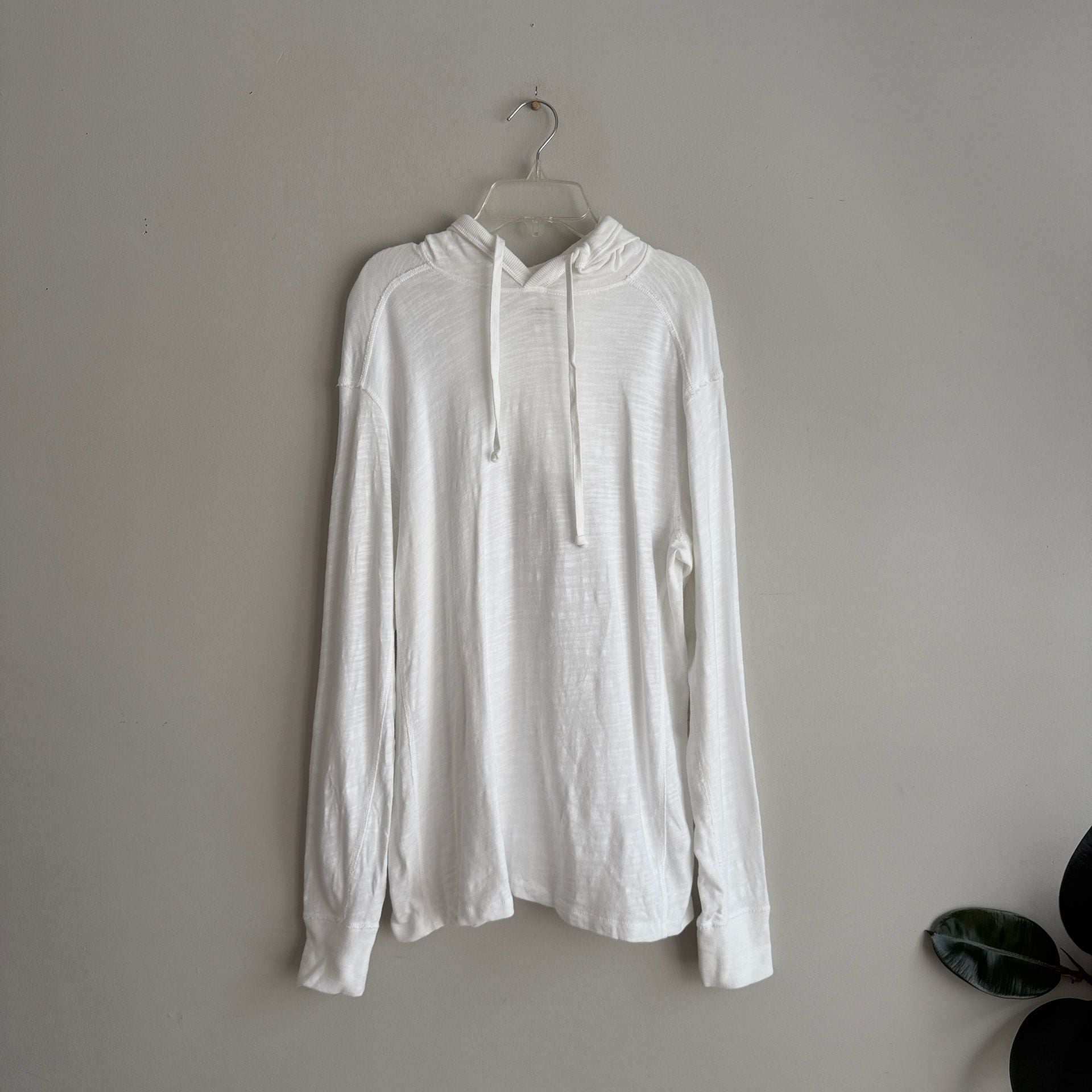 Rag & Bone Classic Flame Hoodie Size S/P White Slub Long Sleeve 5