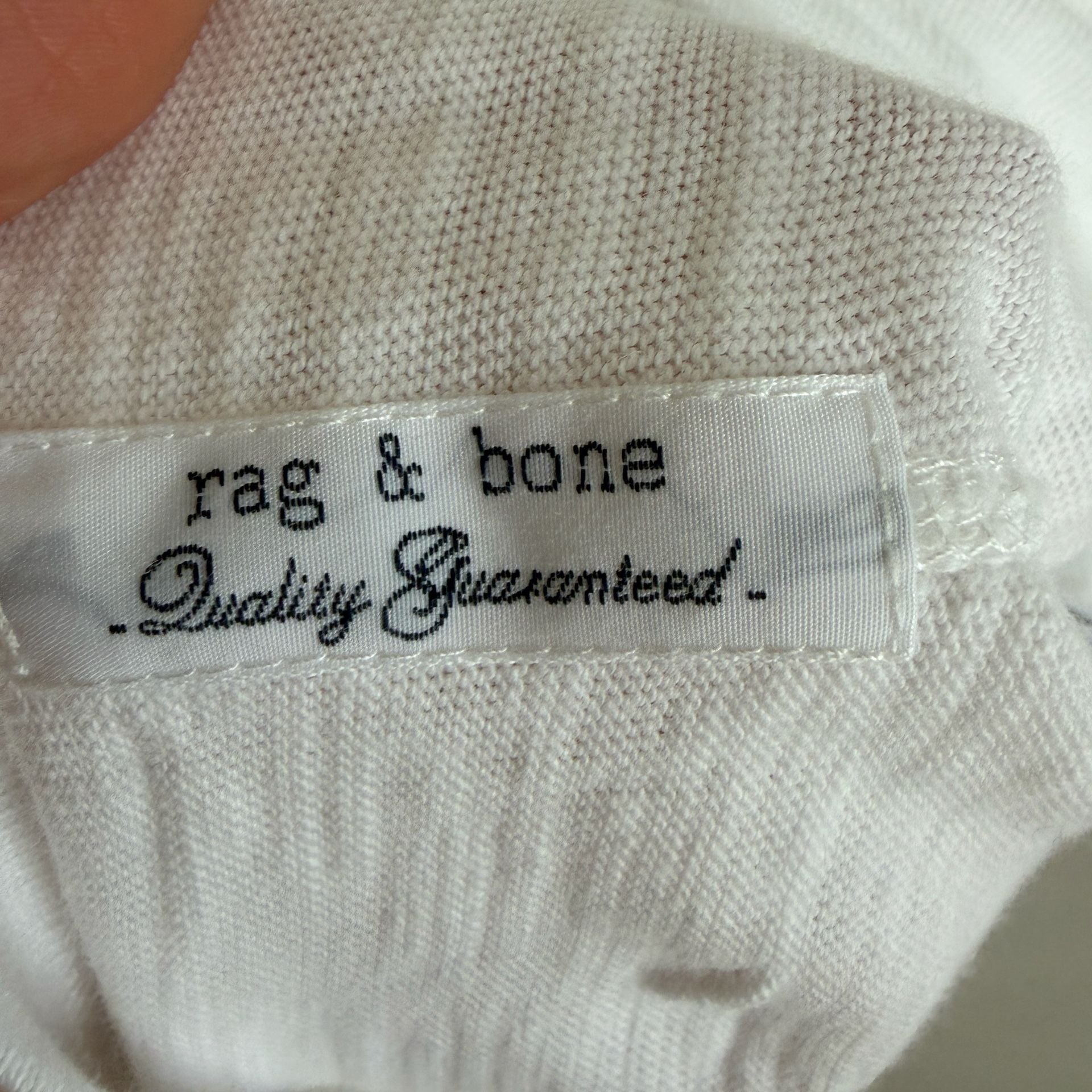 Rag & Bone Classic Flame Hoodie Size S/P White Slub Long Sleeve 9