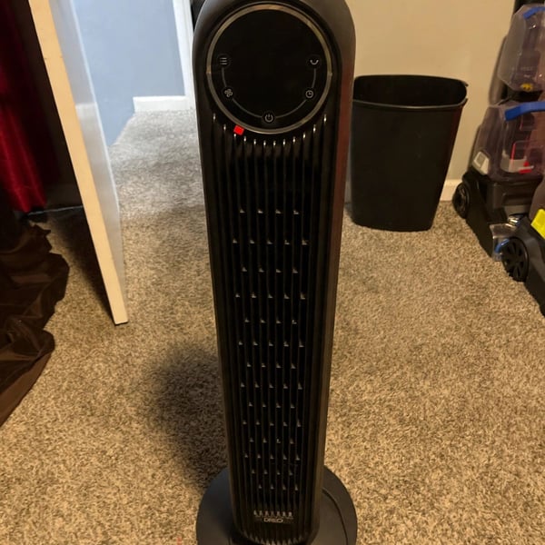 Dreo Nomad One Tower Fan DR-HTF007 (Black) – 36" Quiet Bladeless-Style Fan, 4 Speeds, 4 Modes, Remote, 90° Oscillation