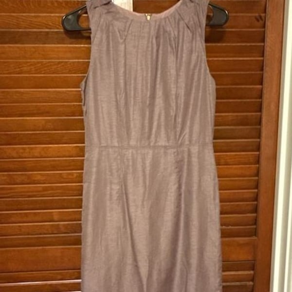 LOFT Sleeveless Dress Size 2 Purple Sheath Back Zip