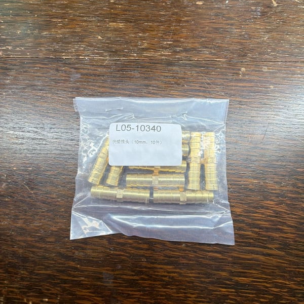 Uxcell 10mm Brass Barb Hose Fitting Straight Connector 10 Pcs