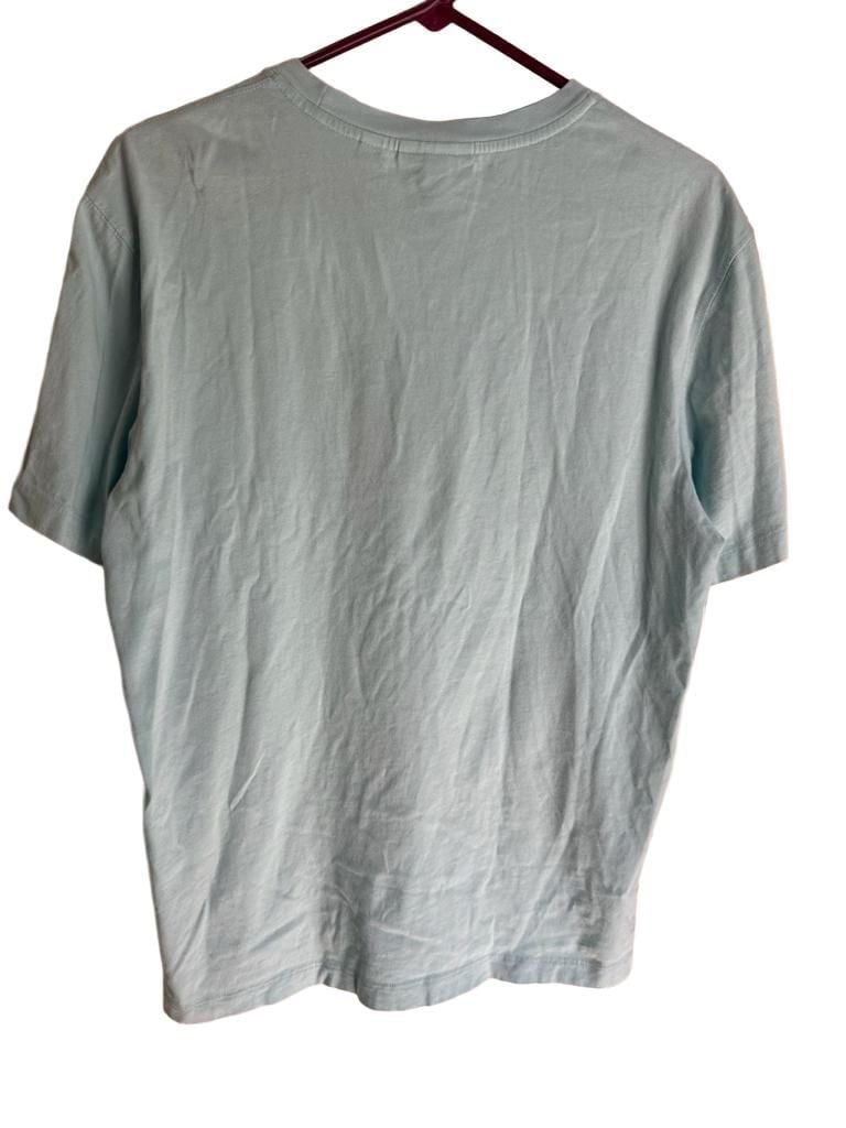 Lacoste Regular Fit Graphic T-Shirt Size L Light Blue Wave Logo 6