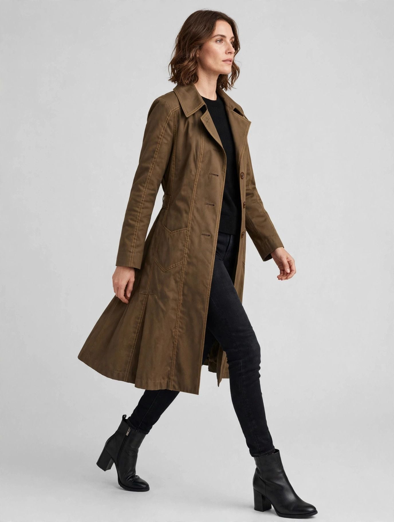 Vintage Fleet Street Trench Coat Size 10 Brown All Weather Raincoat 2
