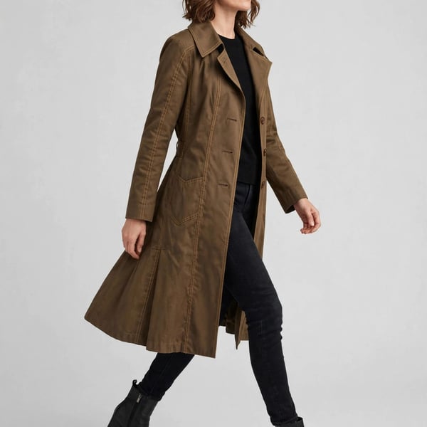 Vintage Fleet Street Trench Coat Size 10 Brown All Weather Raincoat