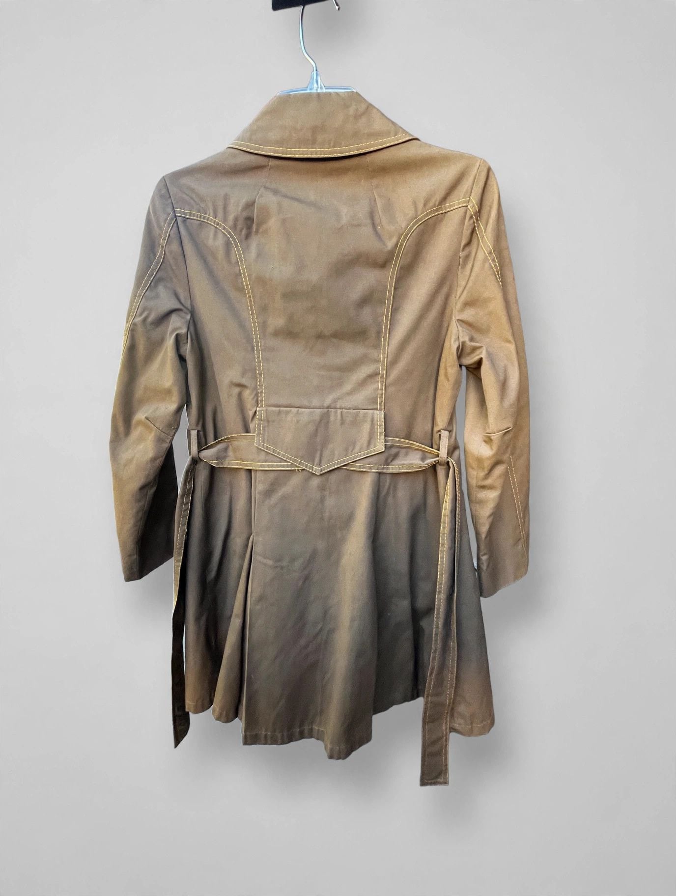 Vintage Fleet Street Trench Coat Size 10 Brown All Weather Raincoat 6