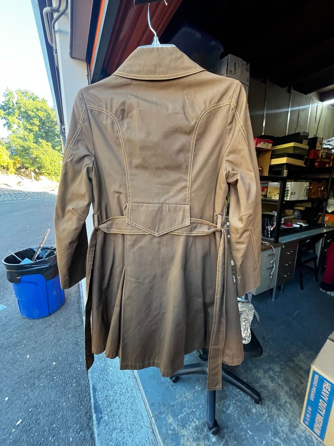 Vintage Fleet Street Trench Coat Size 10 Brown All Weather Raincoat 10