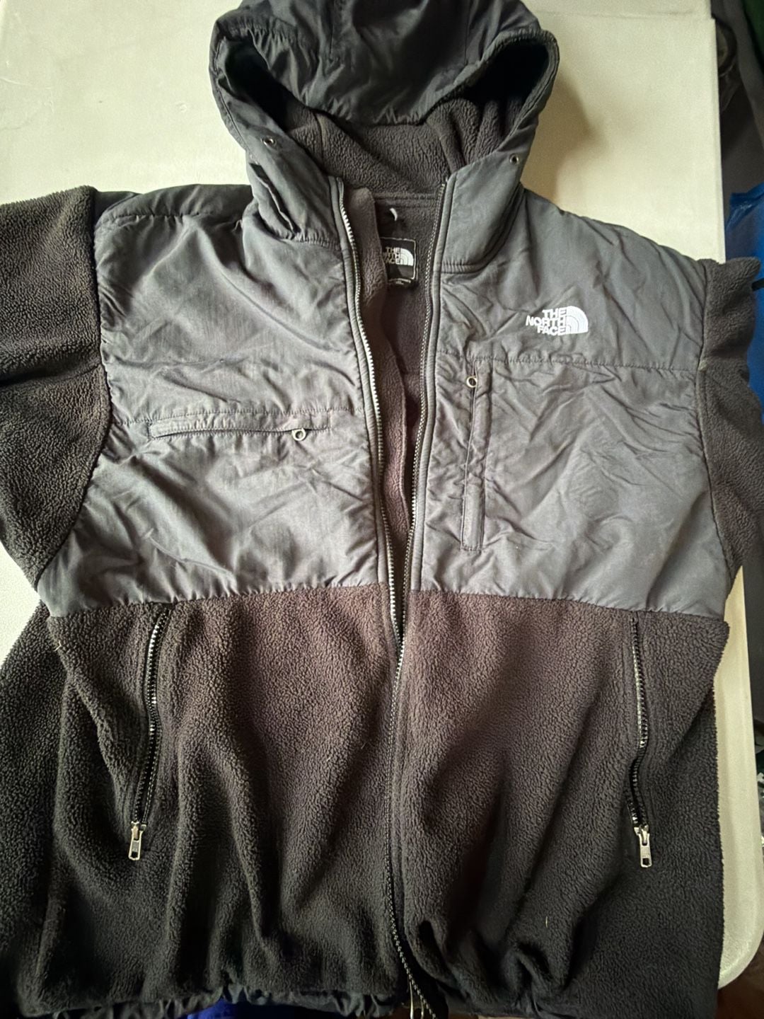 The North Face Denali Hoodie Size Large Black Polartec Fleece Full Zip 2