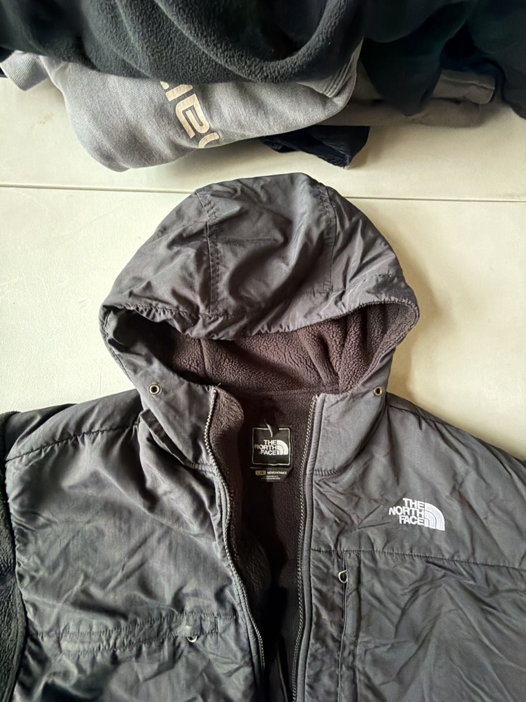 The North Face Denali Hoodie Size Large Black Polartec Fleece Full Zip 5