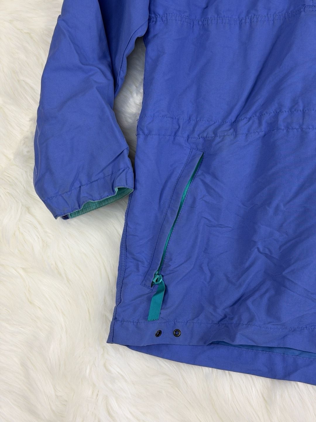 Patagonia Pullover Anorak Jacket Blue Teal Hooded Vintage 4