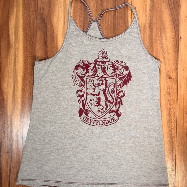 Universal Studios Harry Potter Gryffindor Tank Top Size M Gray