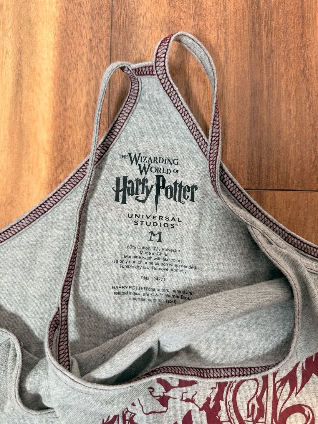 Universal Studios Harry Potter Gryffindor Tank Top Size M Gray 5