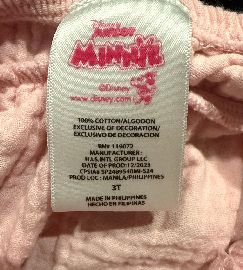 Disney Junior Minnie Mouse Dress Size 3T Pink Crochet Gauze 5