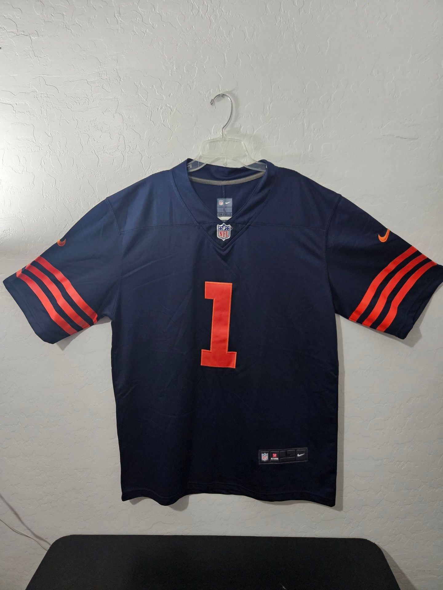 Nike Chicago Bears Justin Fields Jersey Size L Blue #1 On Field 2