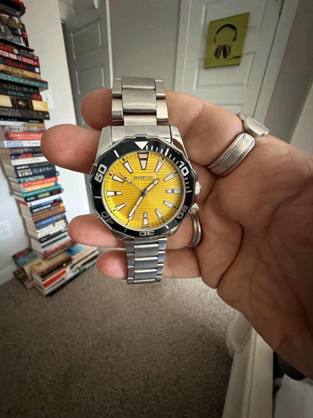 Invicta Meridian Watch 46mm Yellow Dial 001-GA-M-101 3