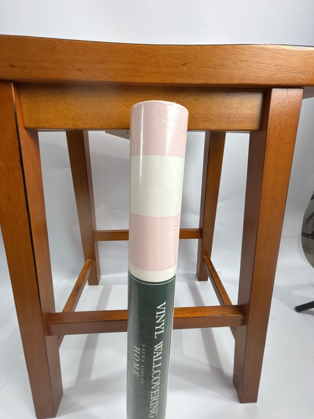 Laura Ashley Cirque Wallpaper Roll 10m x 53cm Light Rose White Striped 2