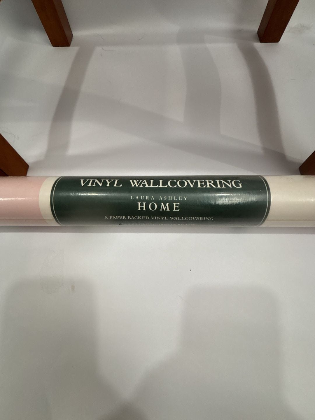 Laura Ashley Cirque Wallpaper Roll 10m x 53cm Light Rose White Striped 4