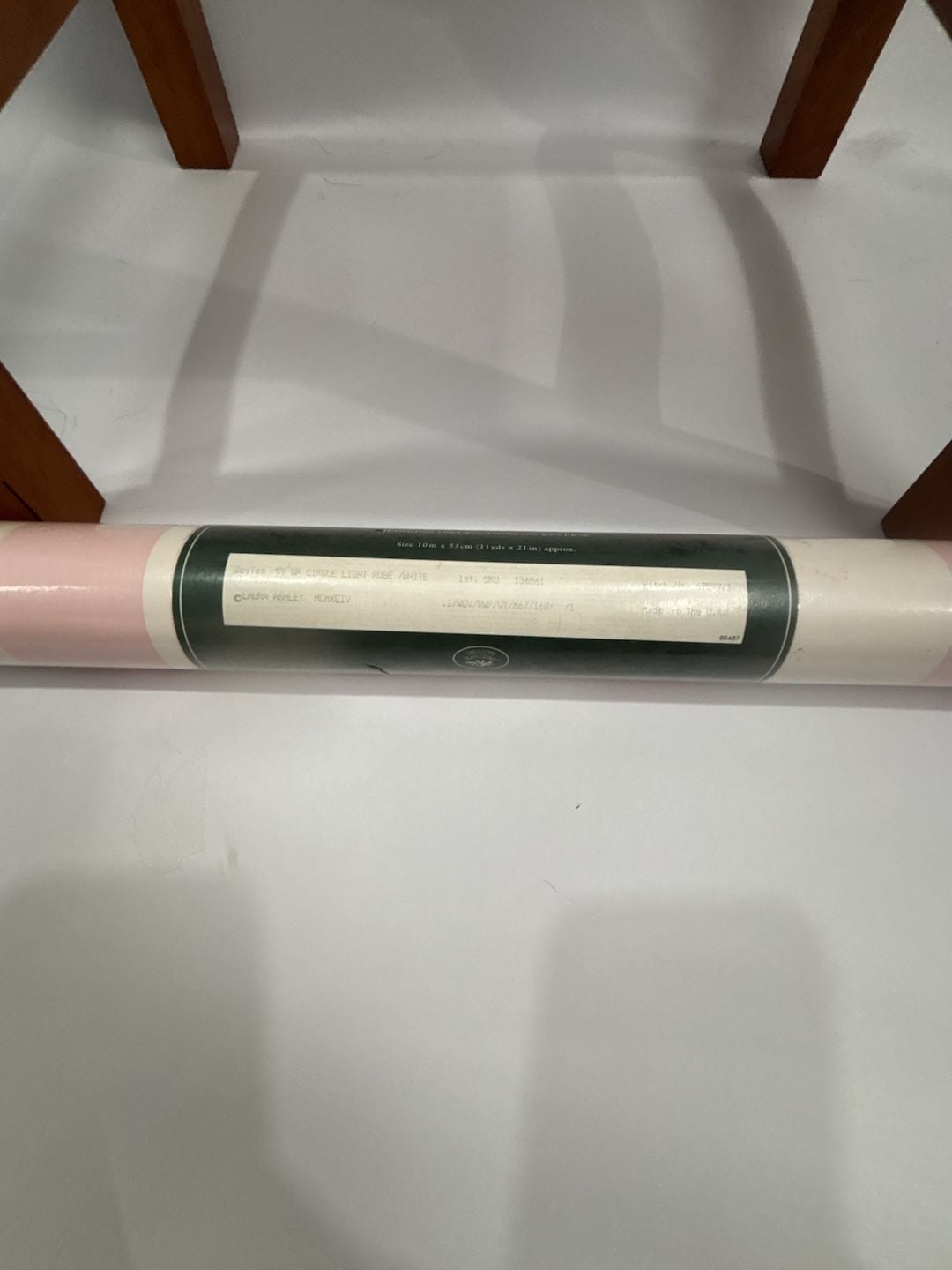 Laura Ashley Cirque Wallpaper Roll 10m x 53cm Light Rose White Striped 5