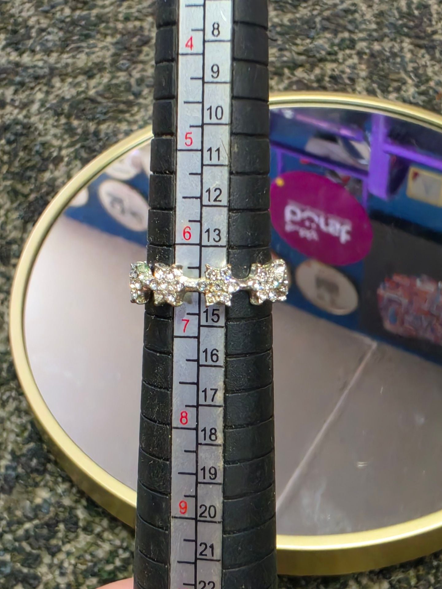Unbranded CZ Halo Ring Size 7 Silver 6