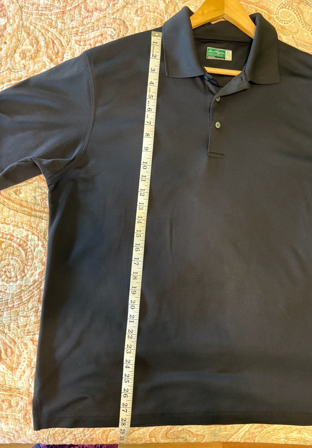 EUC Ben Hogan Performance Men's Solid Black Golf Polo Shirt, XL 6