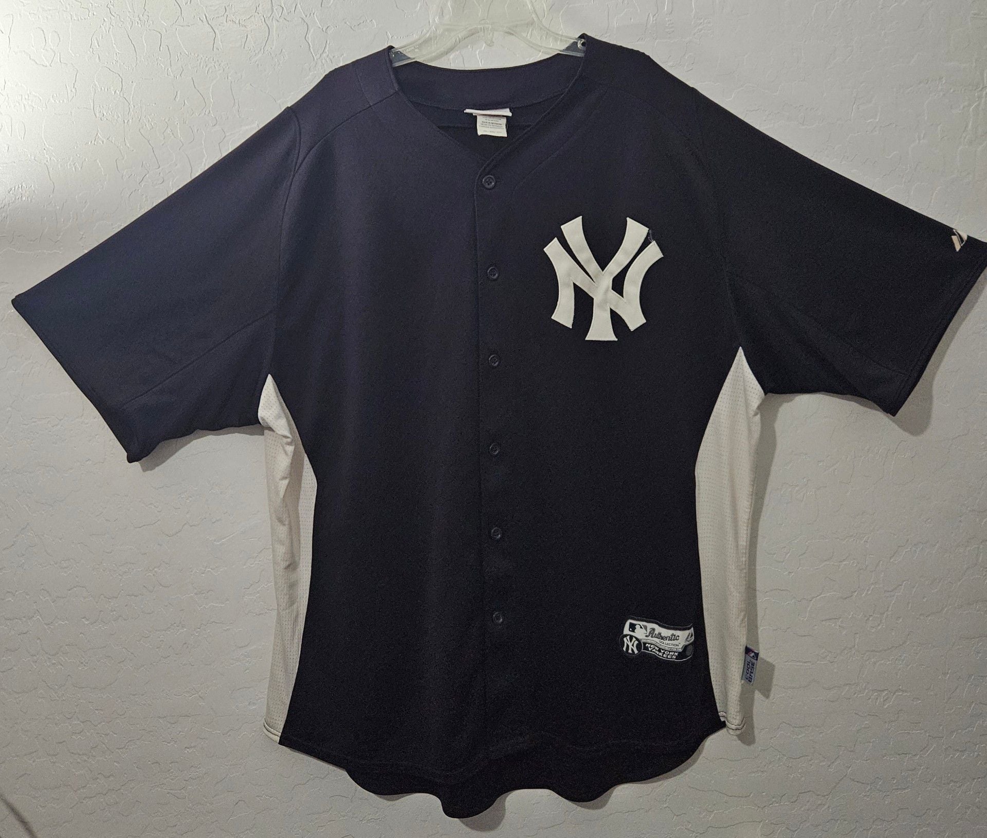Majestic New York Yankees Cool Base Jersey Navy Blue Size 2XL 2