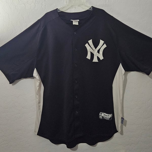 Majestic New York Yankees Cool Base Jersey Navy Blue Size 2XL