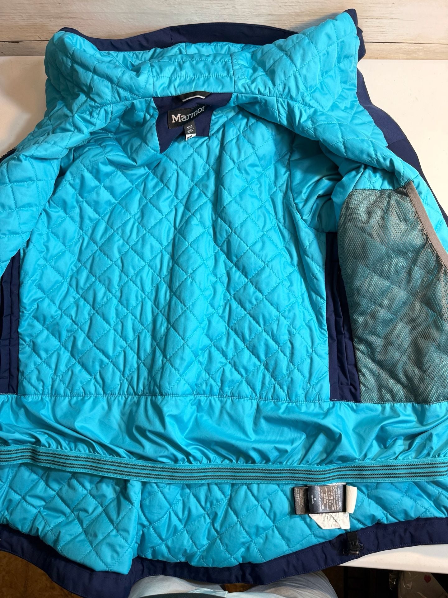 Marmot Repose Featherless Jacket Size M Blue Insulated Ski Snow Hooded 4