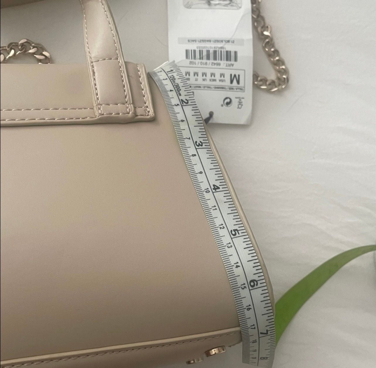 Zara Crossbody Bag Beige Chain Handle Top Handle 5