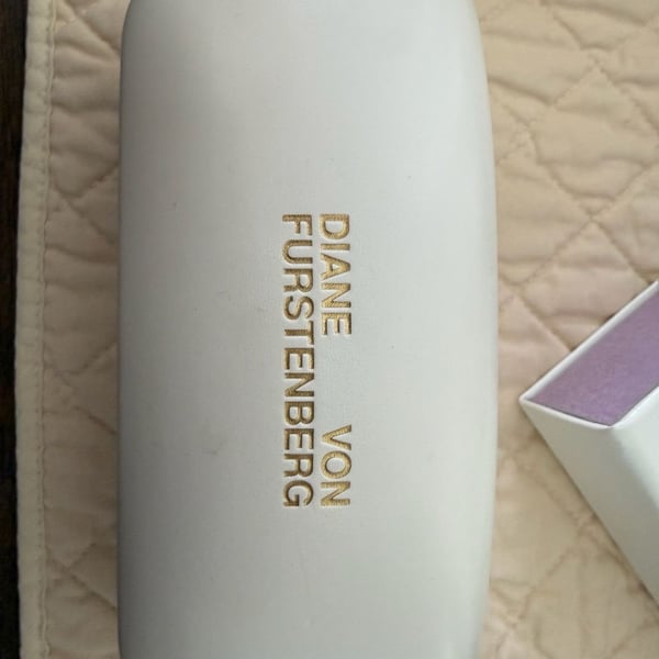 Diane von Furstenberg White Hard Sunglasses Case