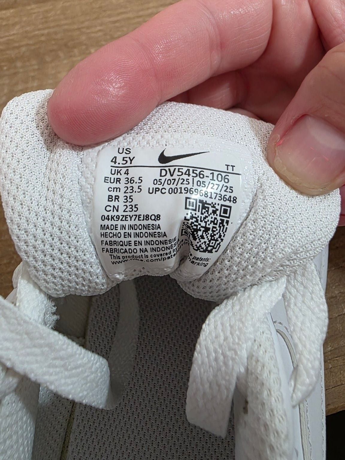 Nike Court Borough Low Recraft White Sneakers, Kids 4.5 9