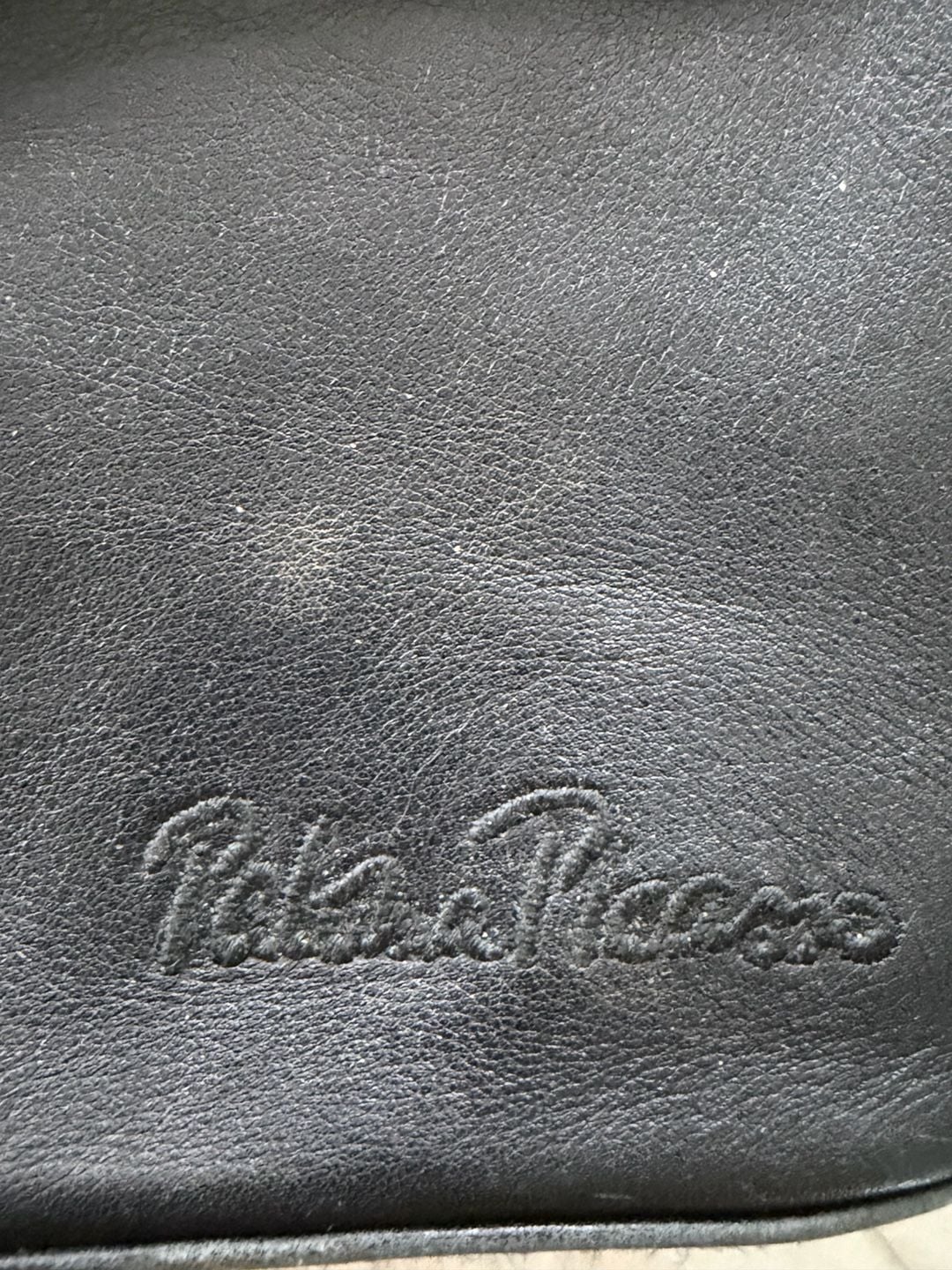 Paloma Picasso Leather Chain Link Shoulder Bag Black 3