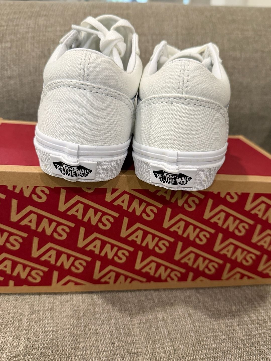 Vans Old Skool Kids Size 1.5 True White Canvas 5