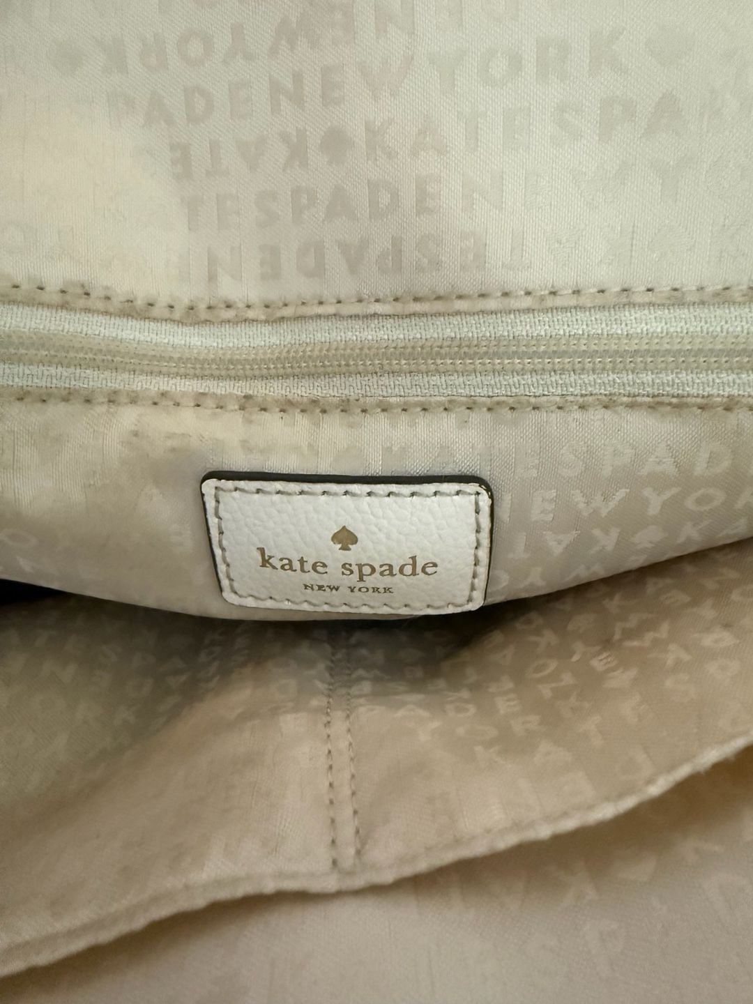 Kate Spade White Pebbled Leather Dome Satchel Crossbody Bag
7