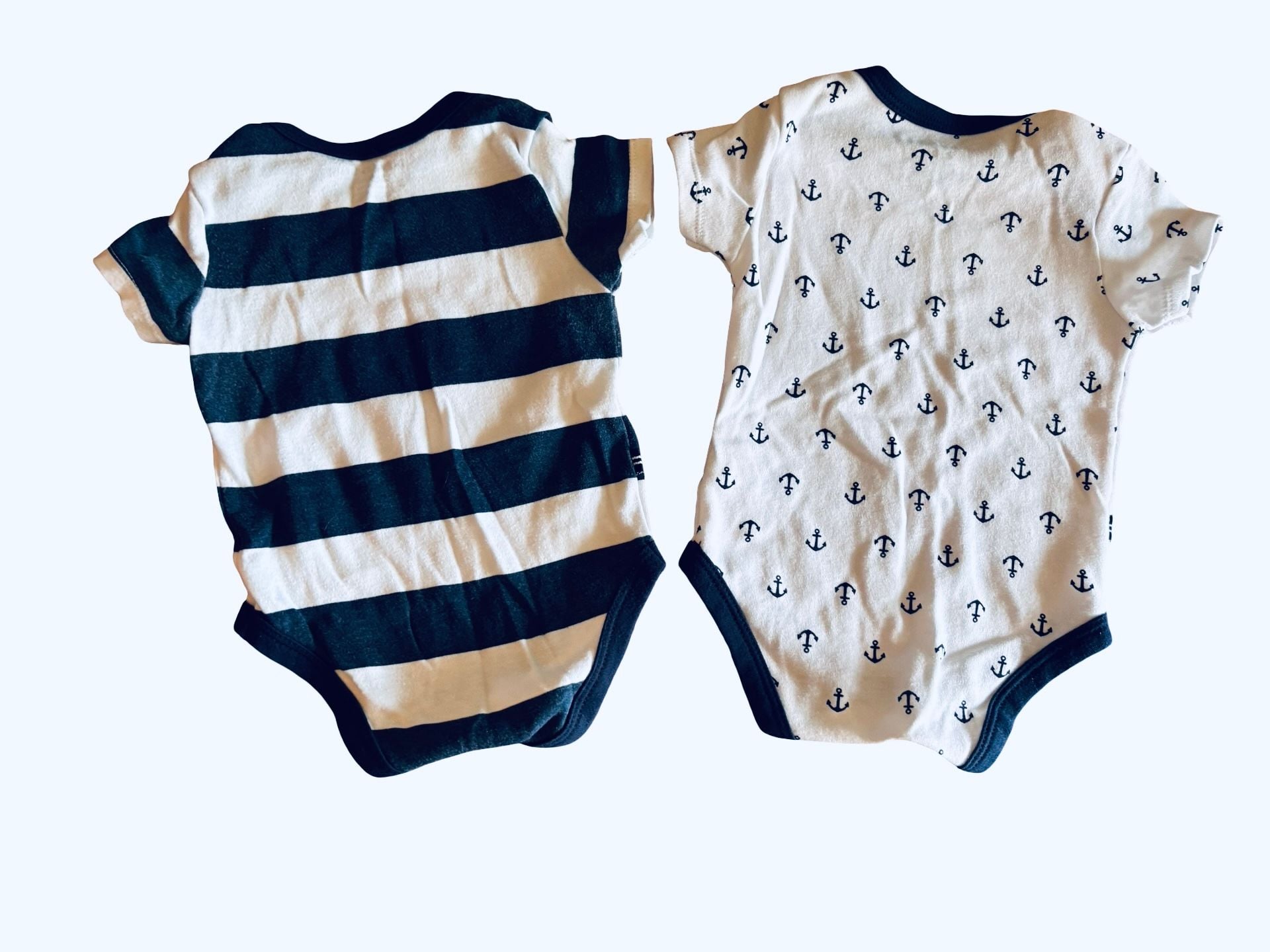 Nautica Baby Bodysuits Lot of 5 Short Sleeve Sailor Theme 9