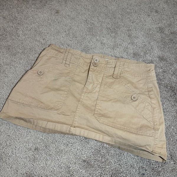 Vanilla Star Cargo Mini Skirt Size S Tan (0033)
