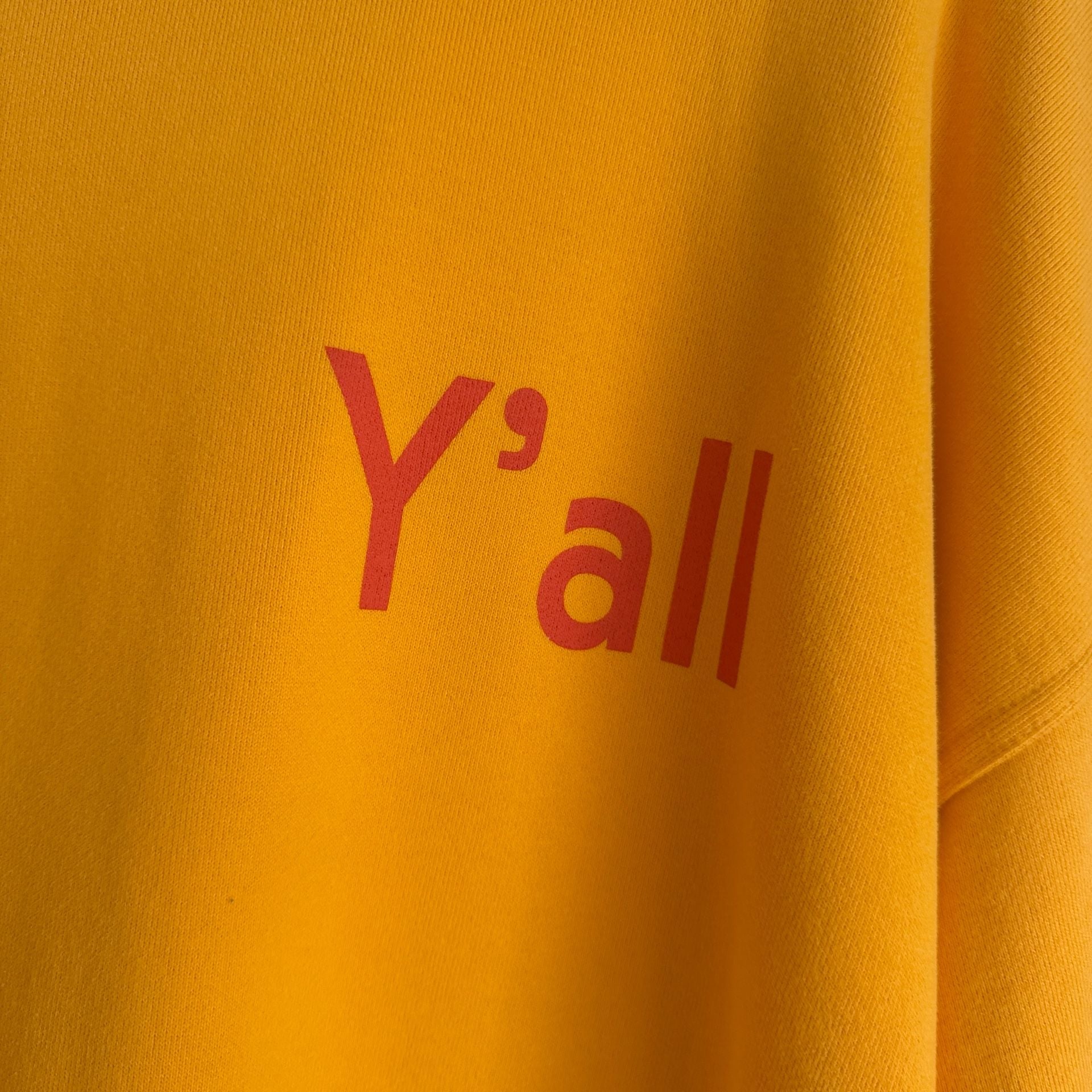 Outdoor Voices Y'all Sweatshirt Size L Orange Cotton Crewneck 4