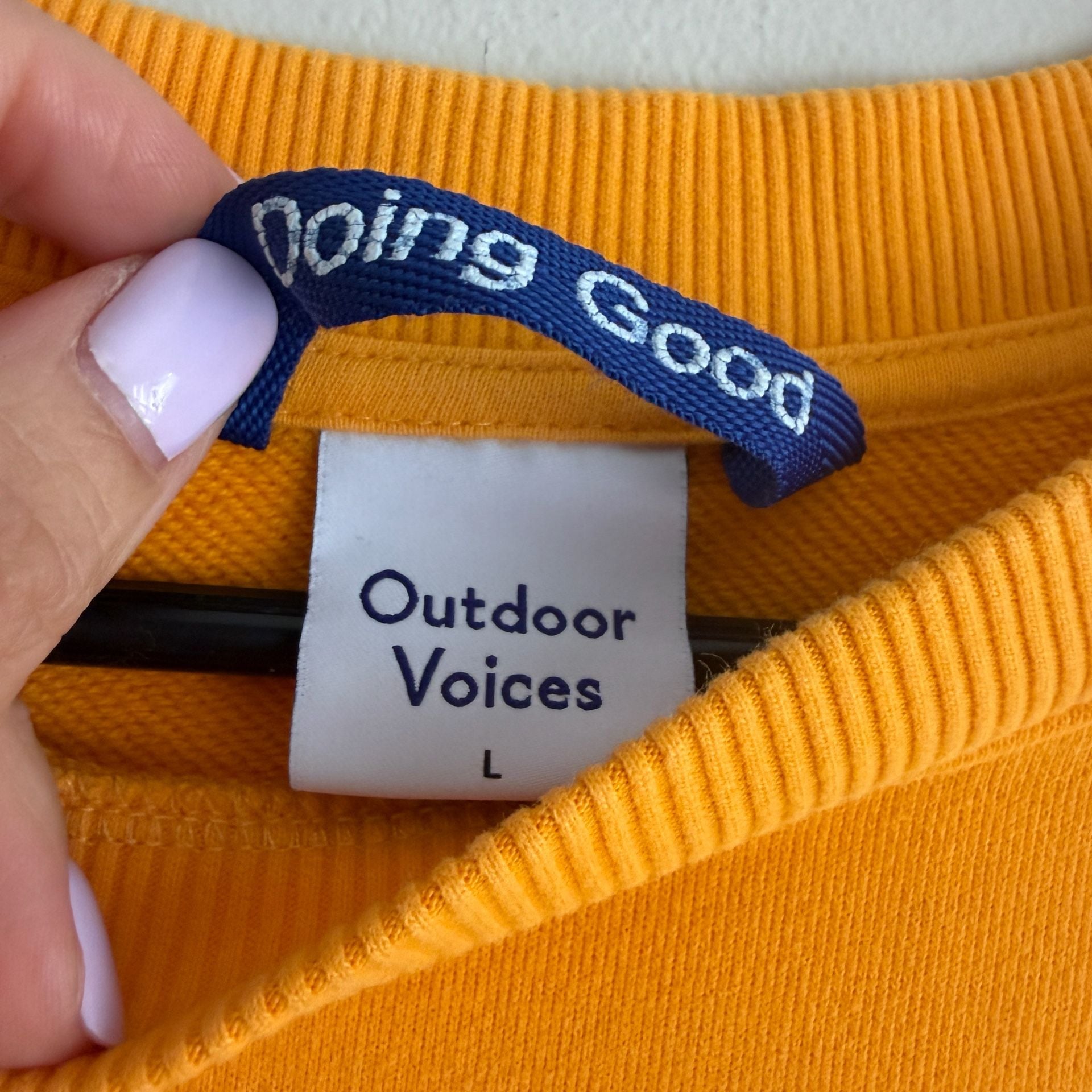 Outdoor Voices Y'all Sweatshirt Size L Orange Cotton Crewneck 6