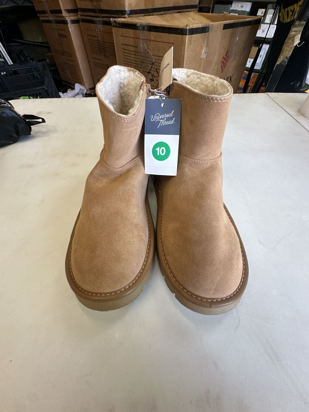 Universal Thread Short Boots Size 10 Tan Suede 7